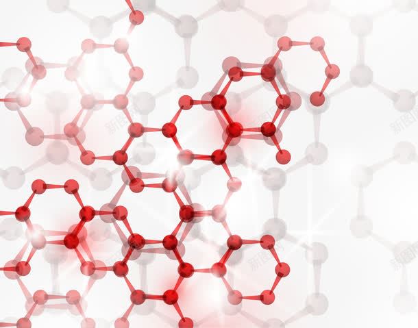 红色分子背景装饰矢量图eps免抠素材_新图网 https://ixintu.com 分子结构 分子背景 化学 化学结构 红色 矢量图