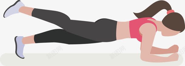 美女教练双臂俯卧撑下压锻炼png免抠素材_新图网 https://ixintu.com 体力 体育 健康 健身 展开双臂 运动