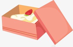 食物盒子盒子上的蛋糕高清图片