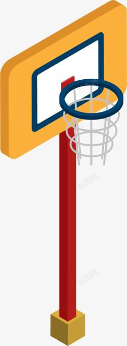 篮板篮球场篮球框图标高清图片