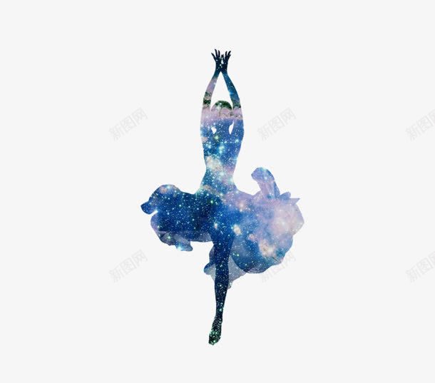 蓝色星光芭蕾舞少女png免抠素材_新图网 https://ixintu.com 少女 星光 芭蕾舞 蓝色