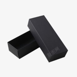 立体杰克盒子黑色礼盒长方形高清图片