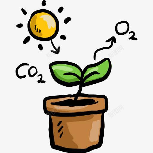 光合作用图标png_新图网 https://ixintu.com CO2 光合作用 教育 植物 生物 自然 阳光