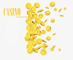赌场海报设计金币高清图片