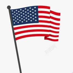 手绘美国国旗图案素材