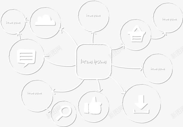 思维导图信息图表png免抠素材_新图网 https://ixintu.com PPT 人员关系 信息图表 商务信息图表 思维导图 总体框架图 架构图 组织框架