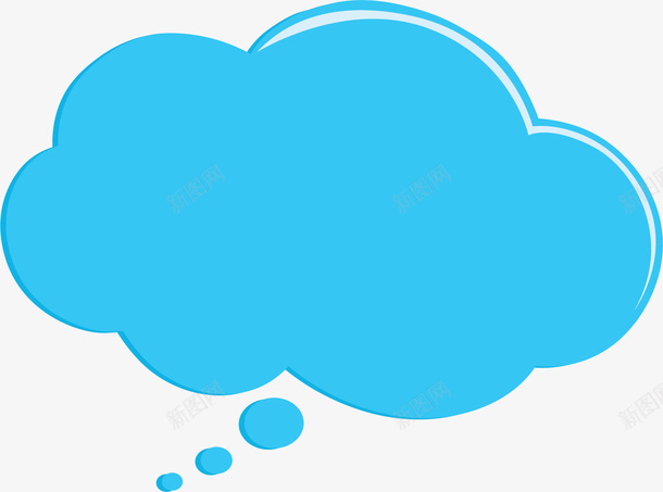 蓝色云朵对话气泡矢量图ai免抠素材_新图网 https://ixintu.com 云朵气泡 对话气泡 气泡 矢量png 花边气泡 蓝色气泡 矢量图