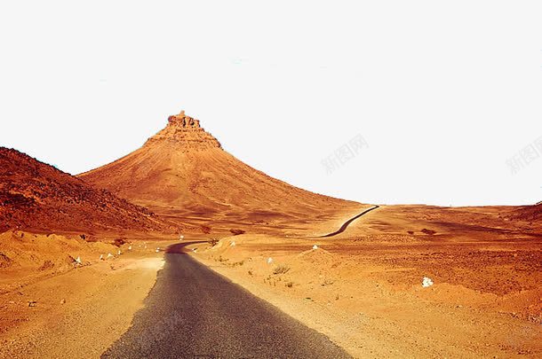 沙漠公路png免抠素材_新图网 https://ixintu.com 交通 大沙漠 极限环境 沙石 路 黄沙