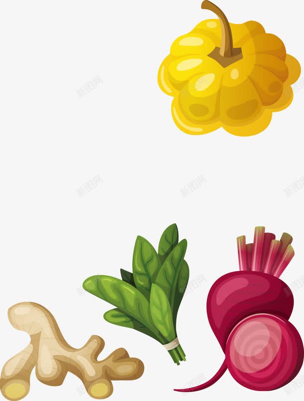 各种各样的卡通蔬菜png免抠素材_新图网 https://ixintu.com 柿子 甜菜 绿色蔬菜 菠菜