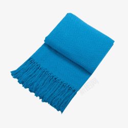 蓝色羊毛毯素材