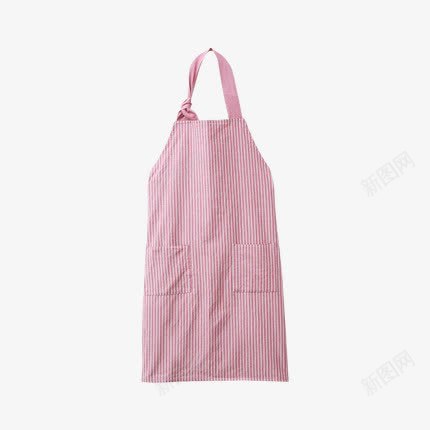 色织条纹围裙png免抠素材_新图网 https://ixintu.com 产品实物 厨房用具 日式 粉色围裙 纯棉