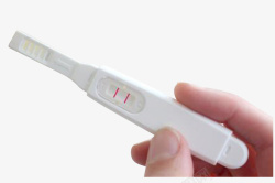 早孕自测验孕棒两道杠透明高清图片