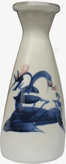 典雅威士忌瓶子中国风青花瓷手绘白酒瓶高清图片