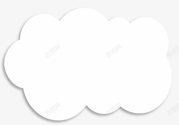 云朵产品展示框png免抠素材_新图网 https://ixintu.com 云朵 产品 卡通 展示框 白色