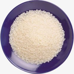 杂粮米煳紫色盘子里面的大米高清图片