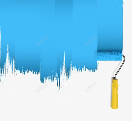 蓝色油漆刷png免抠素材_新图网 https://ixintu.com 刷墙 刷子 刷油漆 家装 油漆 油漆素材 蓝色油漆