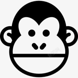 动物面黑猩猩面对巴西图标高清图片
