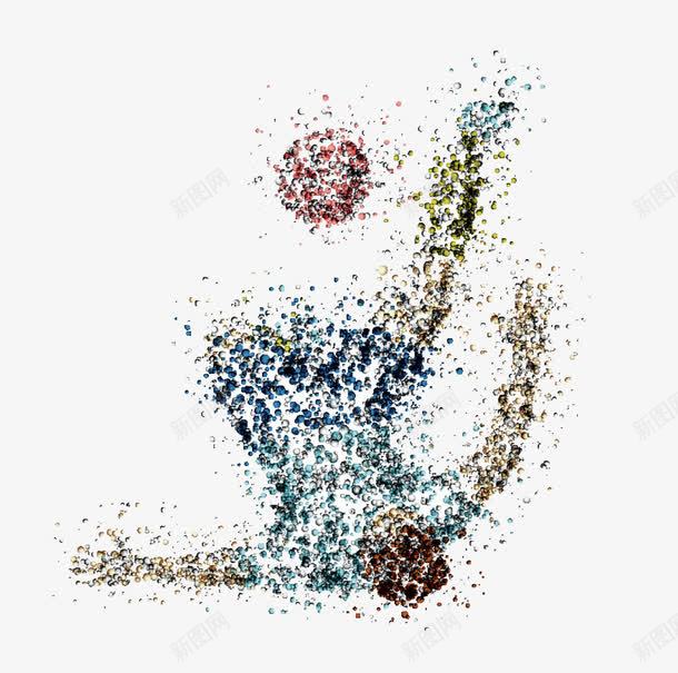 彩色人形png免抠素材_新图网 https://ixintu.com 人 人物 创意 奥运会 帅气 彩色小块 球类 男人 蓝色 足球 踢球 踢足球 运动 运动会 运动员 运动项目