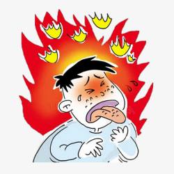 生气的卡通人物卡通人物上火冒热烟高清图片