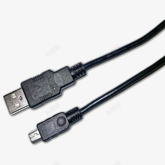 USB数据线png免抠素材_新图网 https://ixintu.com MINI借口数据线 充电数据线 安卓数据线 黑色数据线