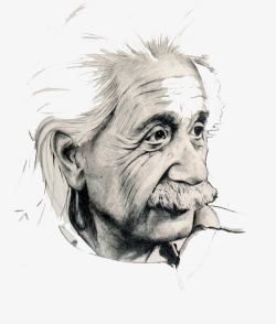 手绘爱因斯坦爱因斯坦画像高清图片
