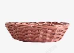 棕色容器像碗的篮子编织物实物素材