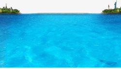 蓝色小岛大海背景高清图片