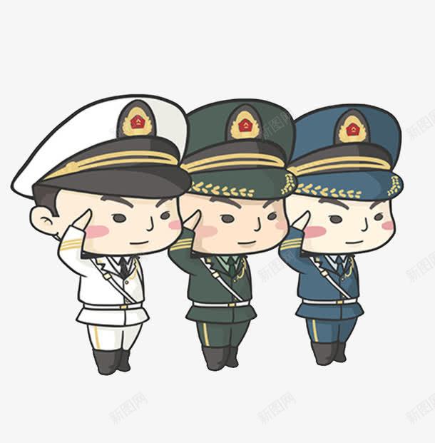 帅气的军人png免抠素材_新图网 https://ixintu.com 军人 军人敬礼 卡通 可爱的 帅气的 手绘 插图 敬礼的