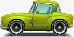 绿色小汽车图案素材