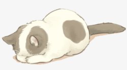 委屈的手绘卡通可爱猫咪高清图片