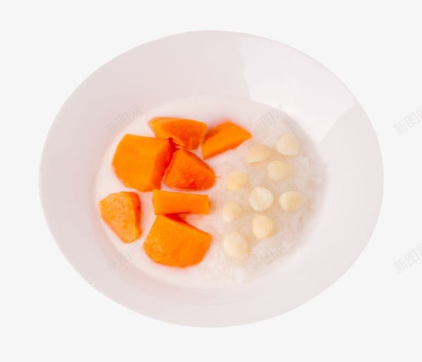 鲜奶炖木瓜png免抠素材_新图网 https://ixintu.com 产品实物 健康 新鲜 木瓜 牛奶 营养 补品