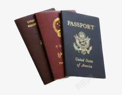 美国国籍美国护照和俄罗斯国际国内护照实图标高清图片