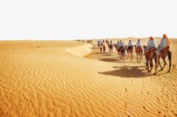 大沙漠沙漠与骑骆驼的人高清图片