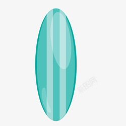 蓝色滑板卡通沙滩冲浪滑板高清图片