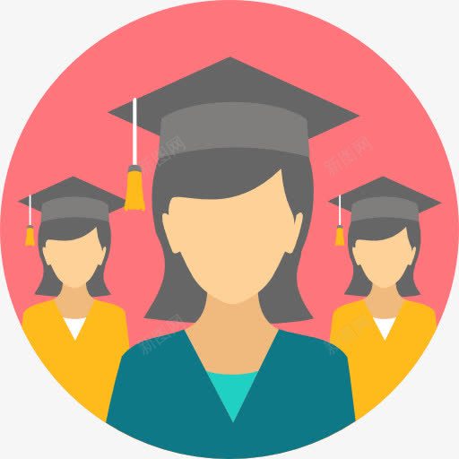 毕业生图标png_新图网 https://ixintu.com 人头像 学士帽 帽 毕业 用户教育