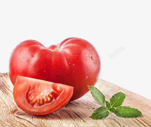 切块的西红柿png免抠素材_新图网 https://ixintu.com 切开的西红柿 叶子 砧板 蔬菜 西红柿