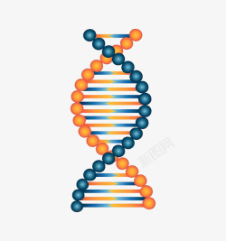 基因研究生物学分子多彩插画高清图片