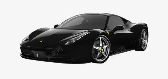 黑色法拉利png免抠素材_新图网 https://ixintu.com Ferrari 产品实物 小车 赛车 跑车