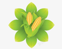 路边小食多叶绿色平面玉米高清图片