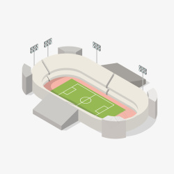 立体的足球场可爱的足球场模型高清图片