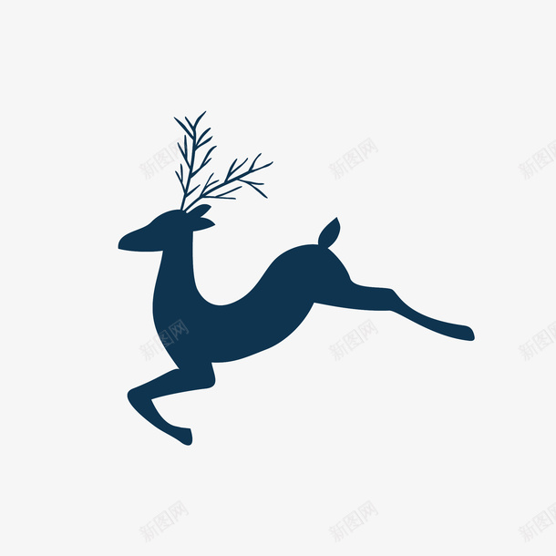 小鹿奔跑的矢量图图标eps_新图网 https://ixintu.com 剪影 卡通剪影 卡通小鹿 可爱小鹿 奔跑 奔跑的 奔跑黑影 小鹿 矢量图