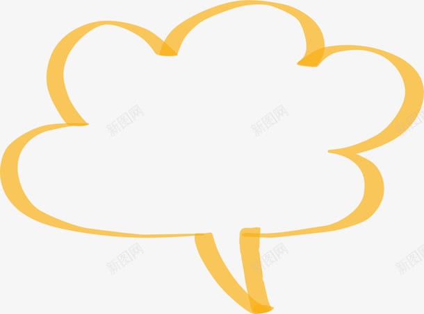 黄色云朵对话框png免抠素材_新图网 https://ixintu.com 云彩 云朵对话框 手绘云朵 简约云朵 黄色云朵 黄色对话框