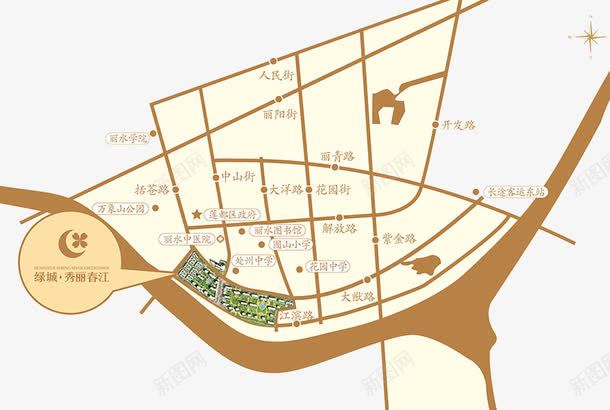楼盘区位图png免抠素材_新图网 https://ixintu.com 区位图 城市规划 城市规划图 生活圈 覆盖网络