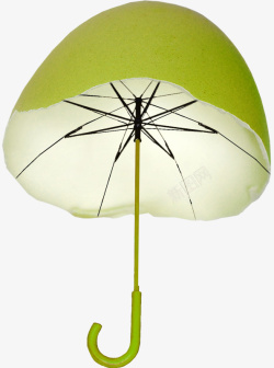绿色柚子皮雨伞片素材