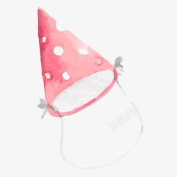 水彩帽子水彩手绘生日派对的帽子矢量图高清图片