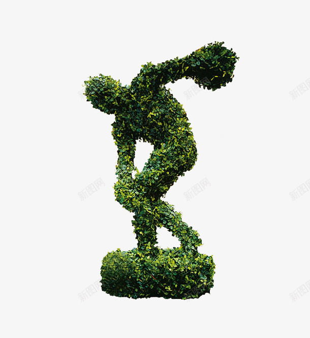 掷铁饼者png免抠素材_新图网 https://ixintu.com 叶子 复古欧洲艺术雕塑 欧洲 绿色 装饰 雕塑