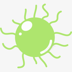 感染可爱平面病毒细胞高清图片
