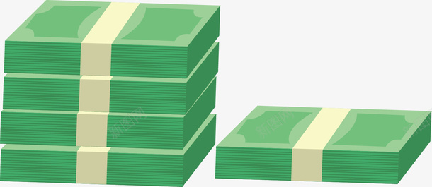 扁平一叠钱矢量图ai免抠素材_新图网 https://ixintu.com 一叠钞票 矢量图 钱币