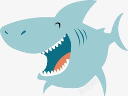蓝色牙齿蓝色鲨鱼高清图片