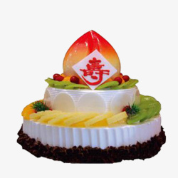寿蛋糕寿桃蛋糕高清图片